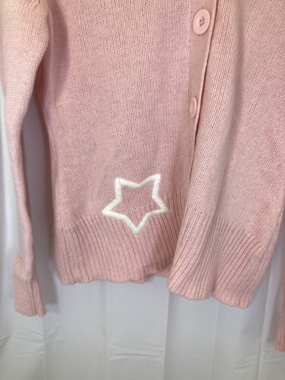 Disney Tinkerbell Pink Cardigan Sweater Sz L Hood Embroidered Accents - Picture 3 of 14